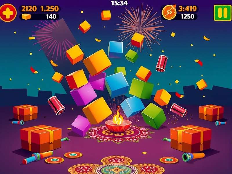 Swift Box Destructor Diwali special edition with fireworks and rangoli patterns